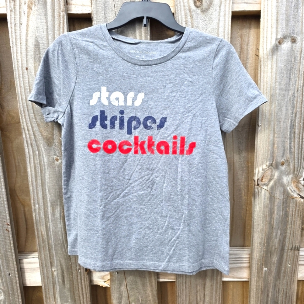 45) GRAYSON THREADS "Stars, Stripes, Cocktails" 🇺🇸🍸 Sz. L - Picture 1 of 5